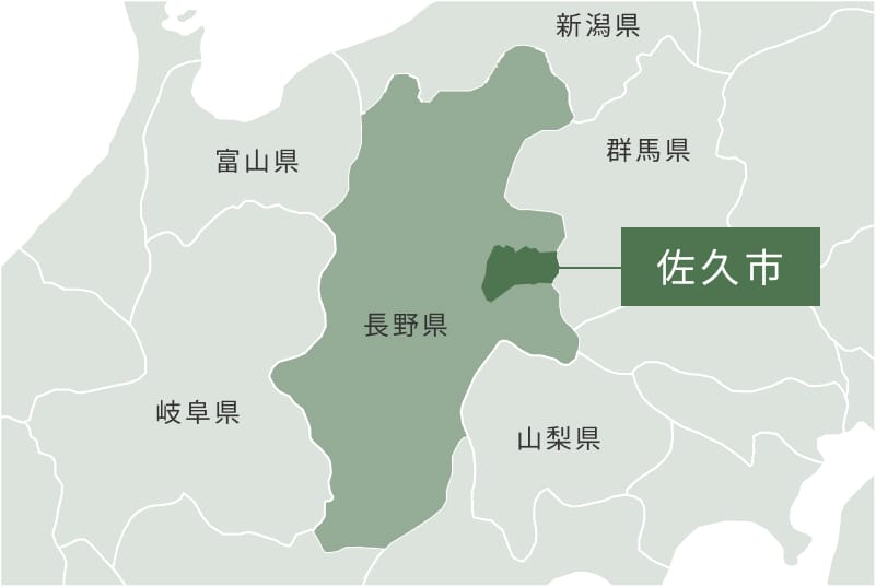 佐久市のマップ